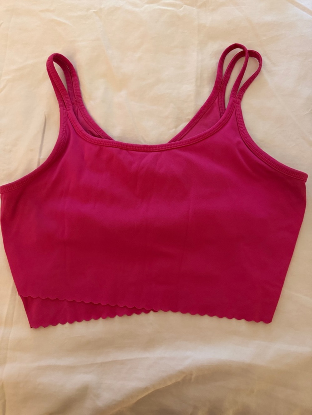 Raspberry Double-Strap Crop Bralette